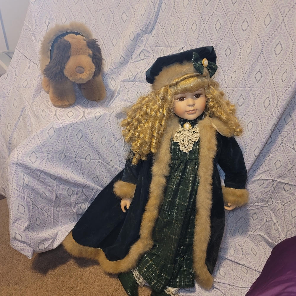 Collectors Choice Series By Dandee Doll With Dog